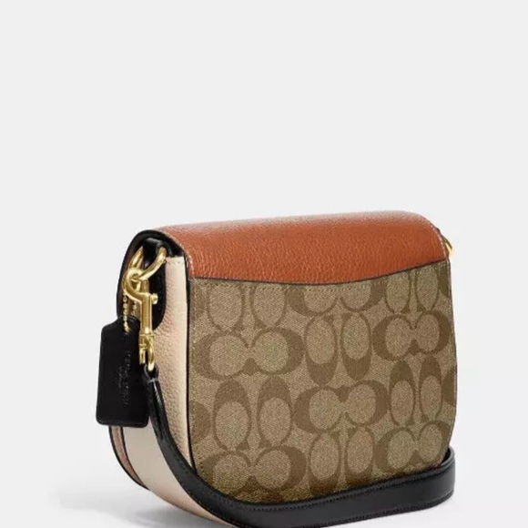 Coach Brown and Black Crossbody Bag with Gold-Tone Accents - Picture 2 of 2